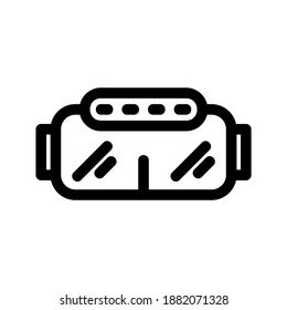 VR-Gläser-Symbol oder Logo einzeln auf Zeichen, Vektorgrafik - hochwertige Vektorsymbole in schwarzem Stil
