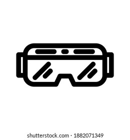 Icono de VR Glasses o logotipo símbolo de signo aislado ilustración vectorial - iconos vectoriales de estilo negro de alta calidad
