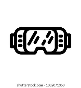Icono de VR Glasses o logotipo símbolo de signo aislado ilustración vectorial - iconos vectoriales de estilo negro de alta calidad
