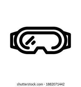 Icono de VR Glasses o logotipo símbolo de signo aislado ilustración vectorial - iconos vectoriales de estilo negro de alta calidad
