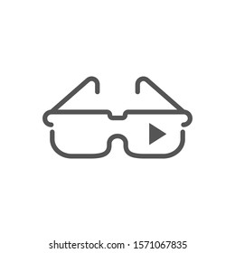 VR Glasses icon on white background. Vector Illustration. EPS 10