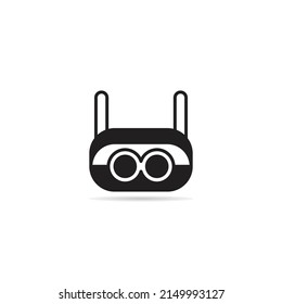 vr glasses icon on white background