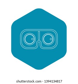 VR glasses icon. Outline illustration of VR glasses vector icon for web