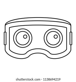Vr glasses icon. Outline vr glasses vector icon for web design isolated on white background