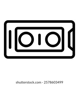 Vr glasses icon outline vector. Virtual tour. 3d camera angle