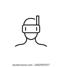 VR glasses icon. Simple VR glasses icon for social media, app, and web design. Vector illustration