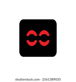 Vr glasses icon. Simple style vr glasses poster background symbol. Vr glasses brand logo design element. Vr glasses t-shirt printing. Vector for sticker.