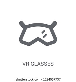 Vr glasses icon. Trendy Vr glasses logo concept on white background from Artificial Intelligence collection. Suitable for use on web apps, mobile apps and print media.