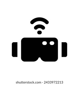 vr glasses icon. vector glyph icon for your website, mobile, presentation, and logo design.