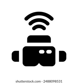 vr glasses icon. vector glyph icon for your website, mobile, presentation, and logo design.