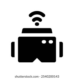 vr glasses icon. vector glyph icon for your website, mobile, presentation, and logo design.