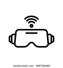 Vr Glasses icon vector illustration in line style about internet of things for any projects, use for website mobile app presentation