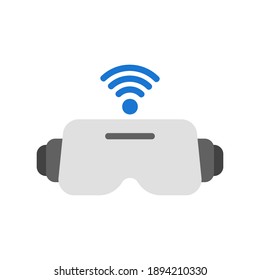 Vr Glasses icon vector illustration in flat style about internet of things for any projects, use for website mobile app presentation