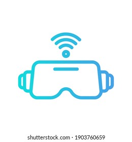 Icono de Vr Glasses en estilo gradiente sobre Internet de cosas para cualquier proyecto, uso para la presentación de la aplicación móvil del sitio web