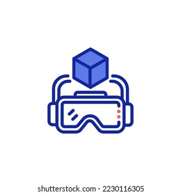 ilustración vectorial del icono vectorial de gafas vr