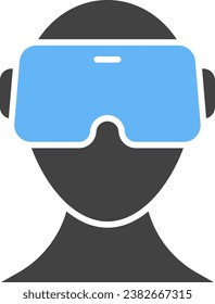 Imagen vectorial de icono Vr Glasses. Adecuado para aplicaciones web móviles y medios de impresión.