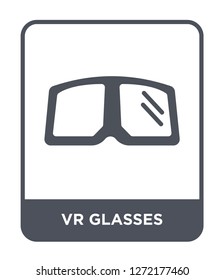 vr glasses icon vector on white background, vr glasses trendy filled icons from Future technology collection, vr glasses simple element illustration