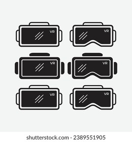Vr glasses icon with vector style