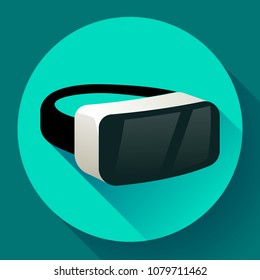 VR Glasses icon or virtual reality helmet icon vector. flat virtual reality headset icon for computer, phone or smart phone. vr goggles