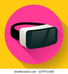 VR Glasses icon or virtual reality helmet icon vector. flat virtual reality headset icon for computer, phone or smart phone. vr goggles