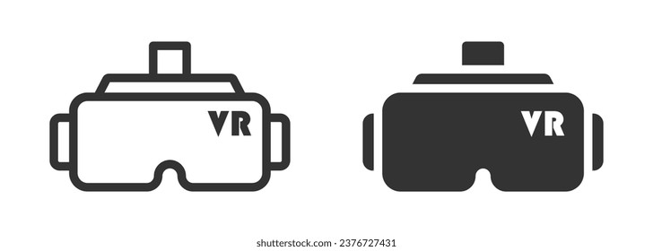 VR glasses icon. Virtual reality helmet. Vector illustration.