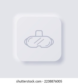 icono de gafas vr, diseño de interfaz de usuario suave de Neumorfismo blanco para diseño web, interfaz de usuario de aplicación y más, Button, Vector.