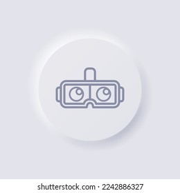 vr glasses icon, White Neumorphism soft UI Design for Web design, Application UI and more, Button, Vector.