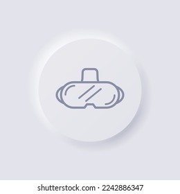 icono de gafas vr, diseño de interfaz de usuario suave de Neumorfismo blanco para diseño web, interfaz de usuario de aplicación y más, Button, Vector.