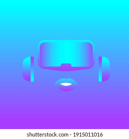 VR glasses. Illustration with gradient.