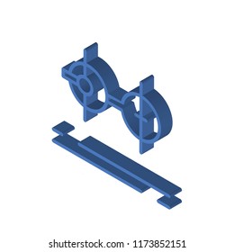 Vr Glasses Isometric Left Top View 3D Icon