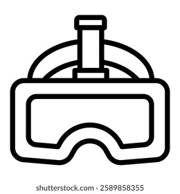 VR Glasses Line Icon Design For Personal And Commercial use