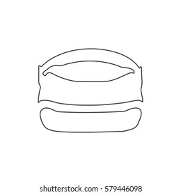 VR glasses line icon isolated on white