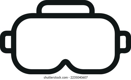 VR glasses line icon, sign or symbol. Premium pictogram in trendy outline style. VR glasses pixel perfect vector icon isolated on a white background.