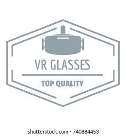 Vr glasses logo. Simple illustration of vr glasses vector logo for web