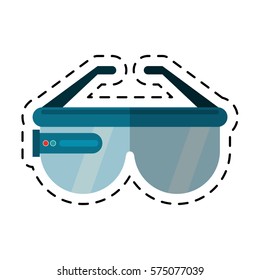 vr glasses smart technology cut line