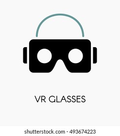 Gafas VR para ilustración vectorial de smartphone. Caja de realidad virtual para smartphone.