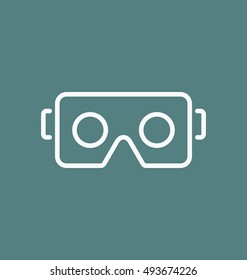 VR glasses for smartphone vector illustration. Virtual reality box for smartphone. 