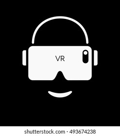 VR glasses for smartphone vector illustration. Virtual reality box for smartphone. 