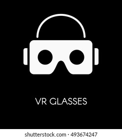 VR glasses for smartphone vector illustration. Virtual reality box for smartphone. 