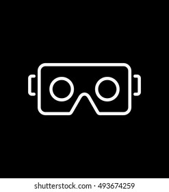 VR glasses for smartphone vector illustration. Virtual reality box for smartphone. 