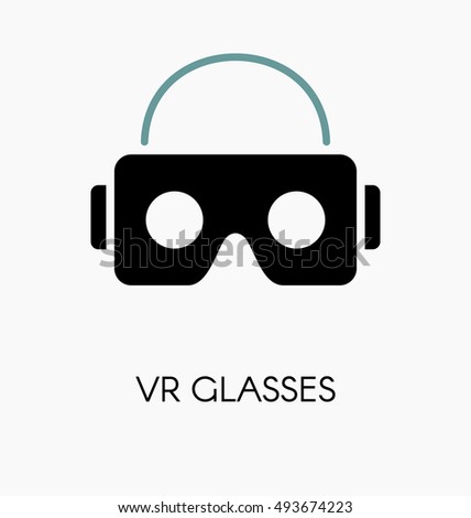 VR glasses for smartphone vector illustration. Virtual reality box for smartphone. 