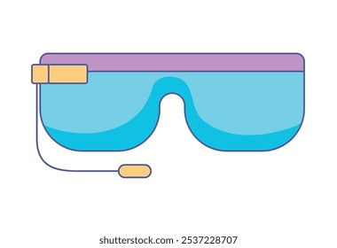 vr glasses technology isolated design