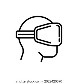 VR glasses thin line icon. Virtual reality. Modern vector illustration of gaming equipment.