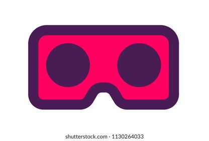 VR glasses, two color icon