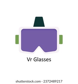 Vr Glasses vector Flat Icon Design illustration. Symbol on White background EPS 10 File 