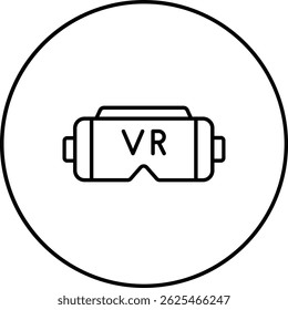 Vr Gläser, Vektorsymbol. Kann für Druck-, Mobil- und Web-Anwendungen verwendet werden.