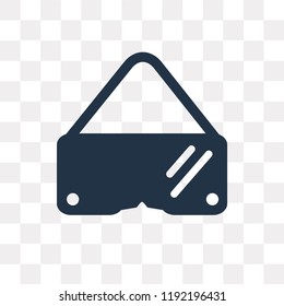Vr glasses vector icon isolated on transparent background, Vr glasses transparency concept can be used web and mobile