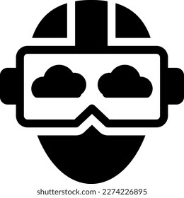 vr glasses Vector illustration on a transparent background. Premium quality symbols. Glyph icons for concept and graphic design.