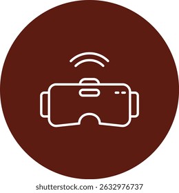 VR-Brillen Vektor Linie Kreis Symbol Design