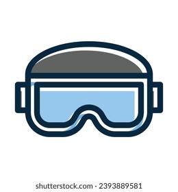 Vr Glasses Vector Thick Line Filled Dark Colors Icons For Personal And Commercial Use.
